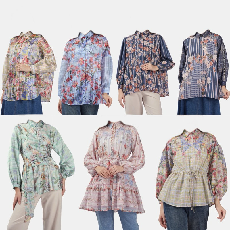 [baca deskripsi‼️] BENANG JARUM FIORI BASIC SHIRT FIORI BACK PLEATED SHIRT FIORI SHIRT FIORI WRAP SH