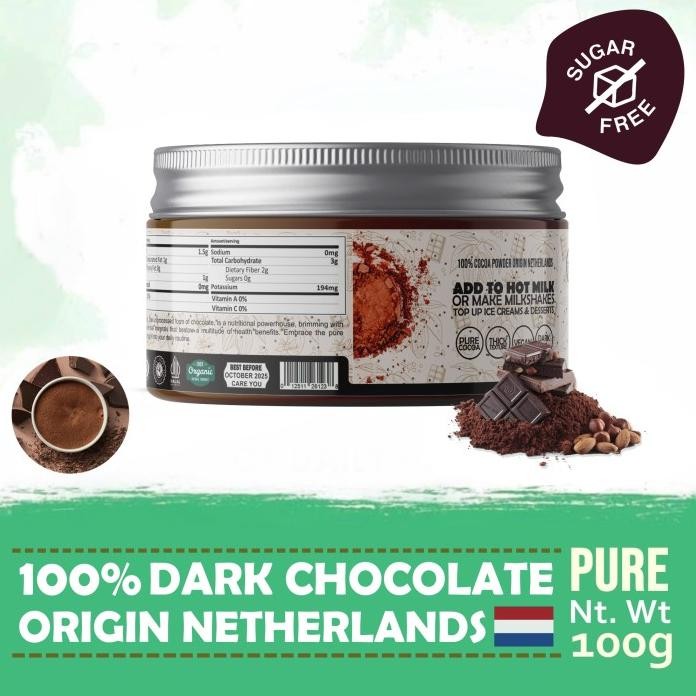 

Dark Chocolate Powder Pure Cocoa Drink Bubuk Coklat Asli Minuman 100gr murah
