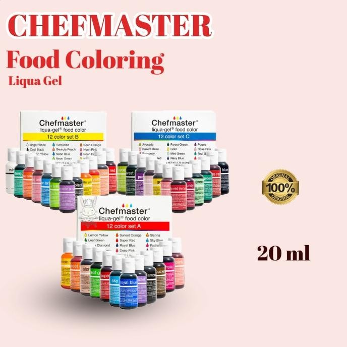 

Chefmaster Food Coloring Pewarna Makanan all color 20 ml murah
