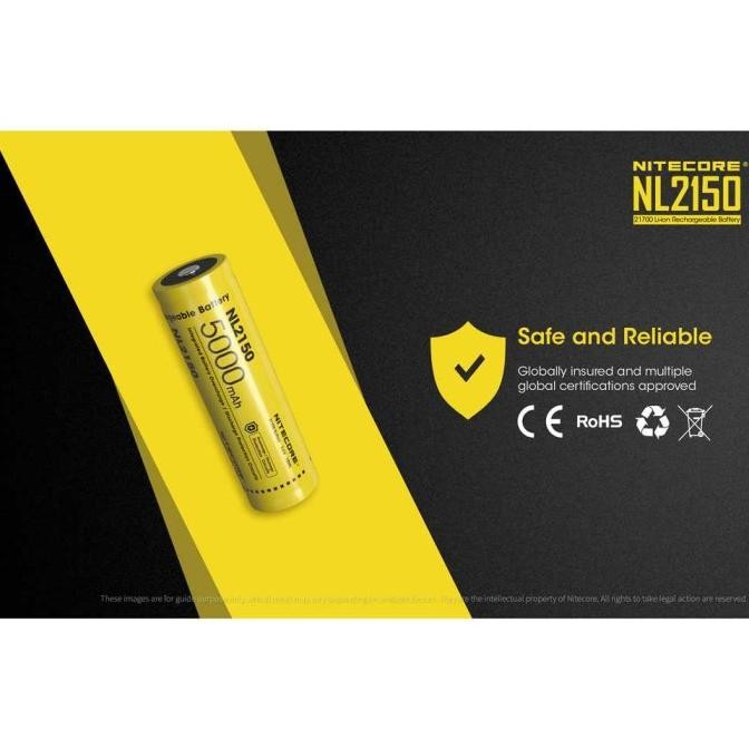 Sale Nitecore Baterai 21700 Li-Ion 3.6V 5000Mah Rechargeable - Nl2150