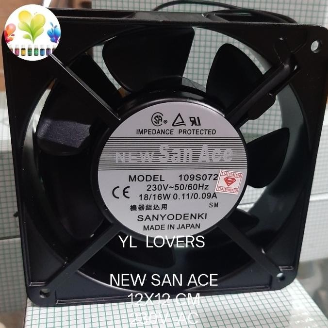 Fan 12X12 220V Ac San Ace/Kipas 220V 12X12/Exhaust 12X12 220V Ac New Stok