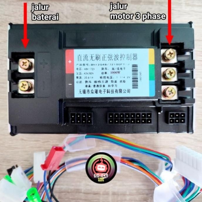 Controller Sepeda Listrik / Motor Listrik 48V-72V 1000W Bldc Brushless New Stok