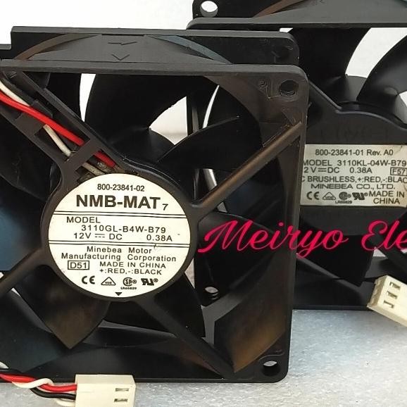 Fan.8.Cm/12.Vdc( Nmb-Mat Dc Brushless Fan Motor.Nmb Minebea ) 3 Kabel New Stok