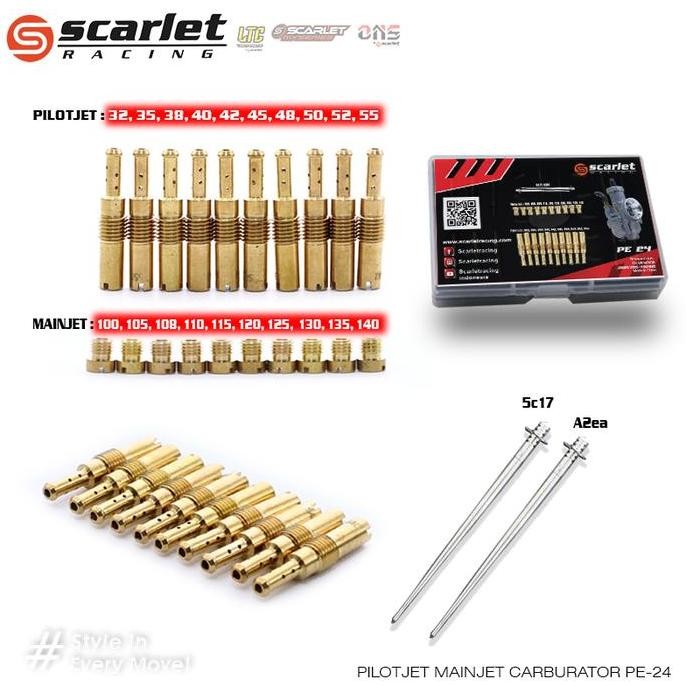 Sale Scarlet Racing Pj Mj Set Karburator Pe 24 26 28 30