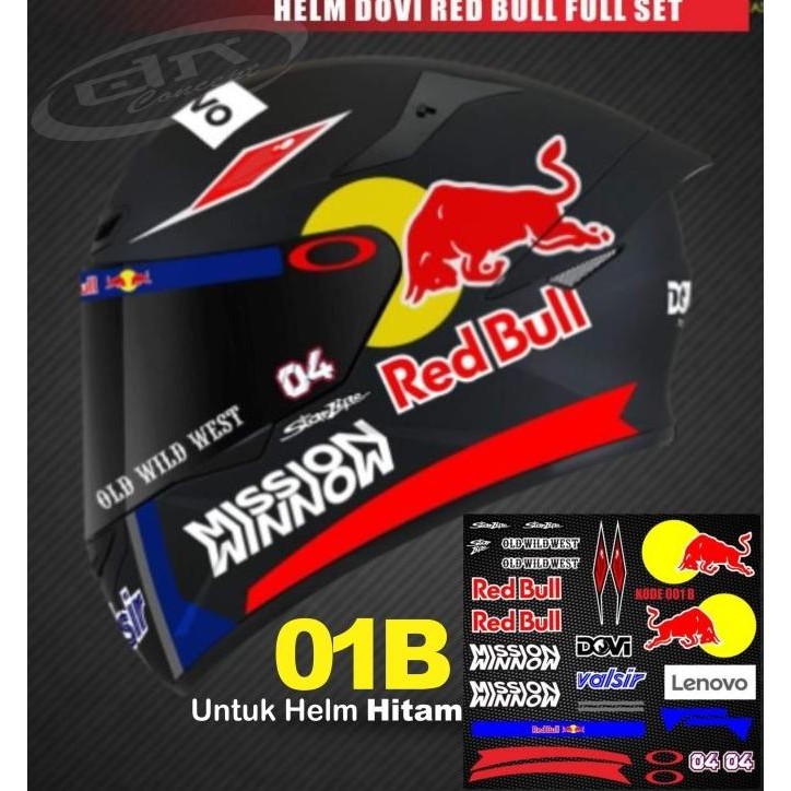 Stiker Sticker Helmet Full Set KYT / Suomy Dovi Fullface visor