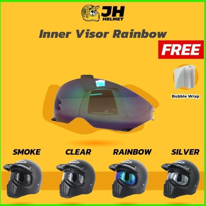 Kaca Inner Visor Silver Helm Cakil HBC | Kaca Helm Cakil