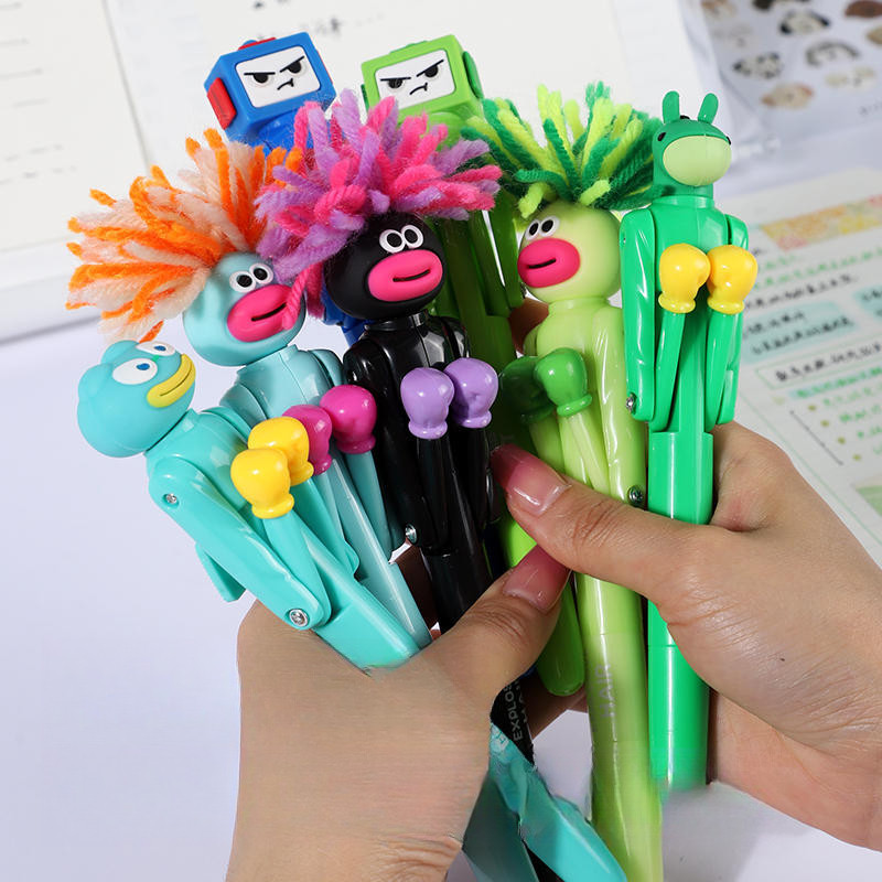 

Boxing Pen Ballpoint Pen Robot Stress Relief Prank Funny Gel Pen Fun Creative Elementary School Student Venting Fluffy XDXP