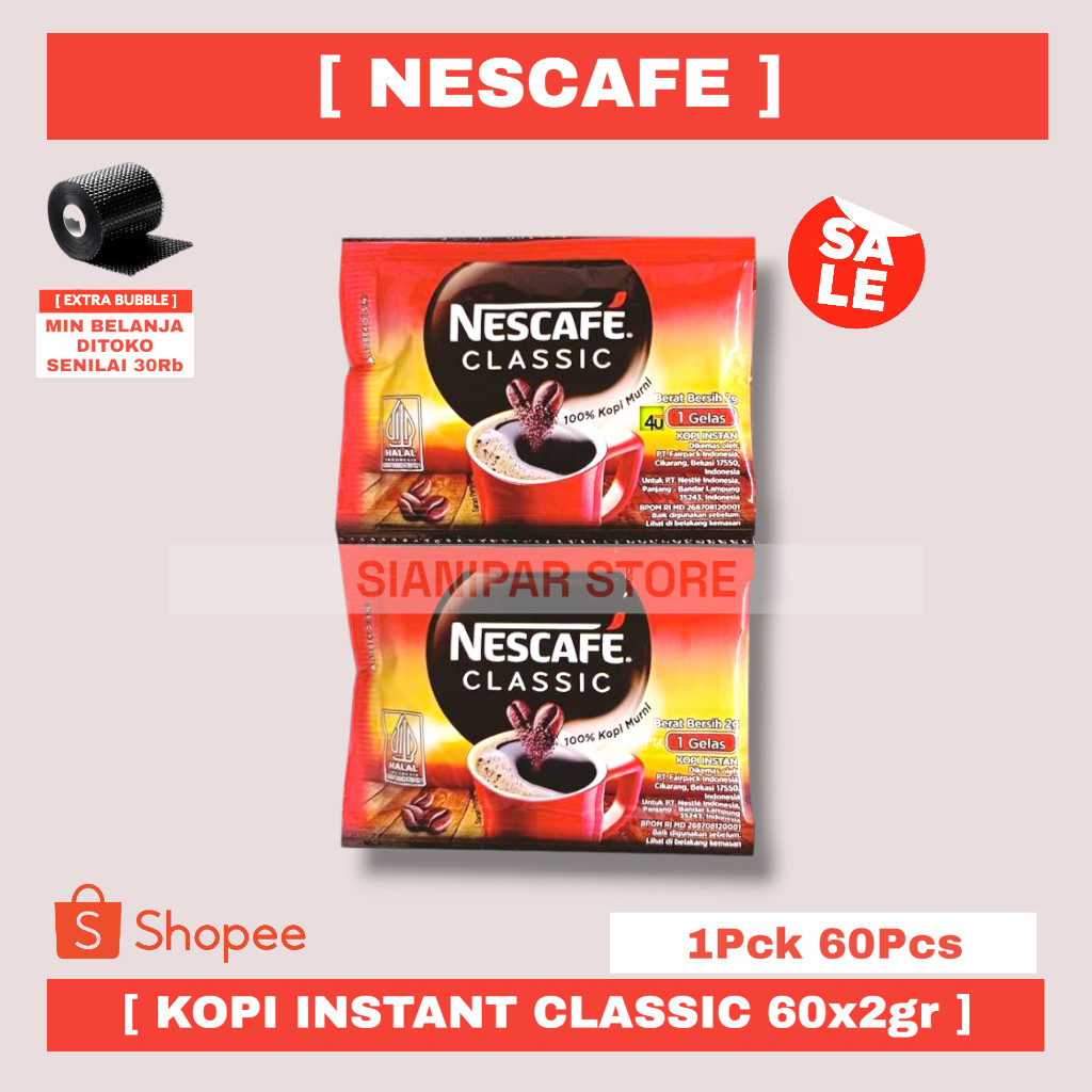

NESCAFE KOPI INSTANT CLASSIC PCK 60X2g