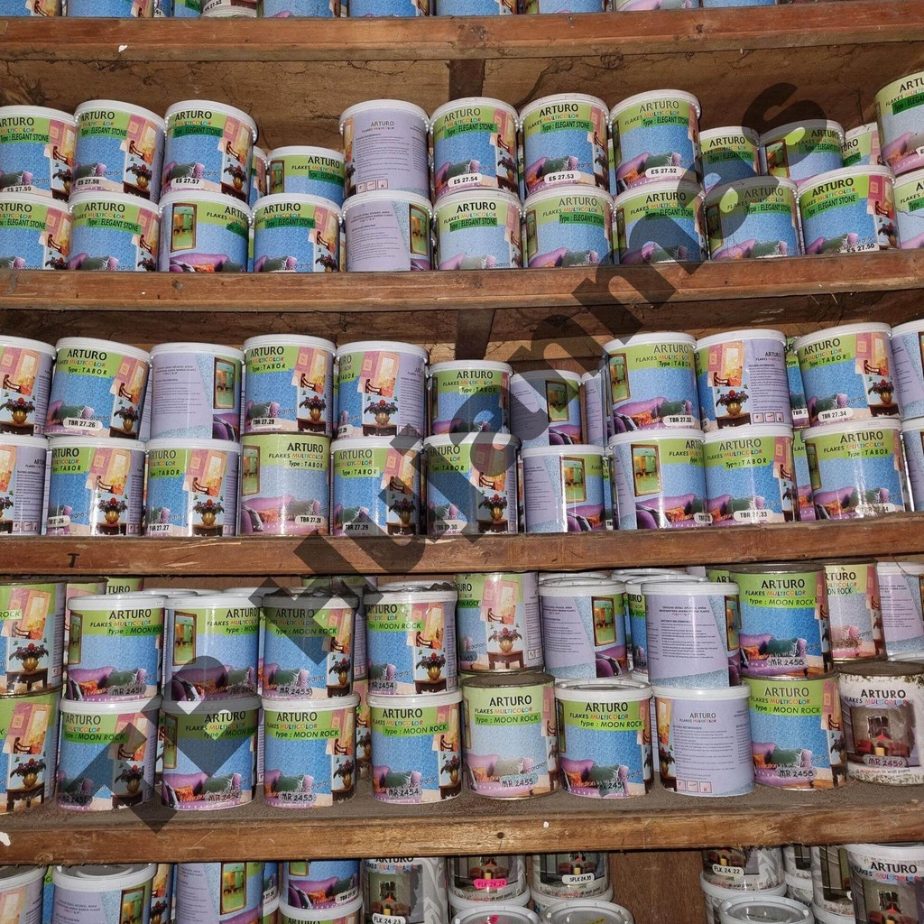 ARTURO Cat Tembok Dinding Teksture 1 Kg Tipe Flakes (FLK) Multicolor Terbaik Type Tekstur Textur Tex