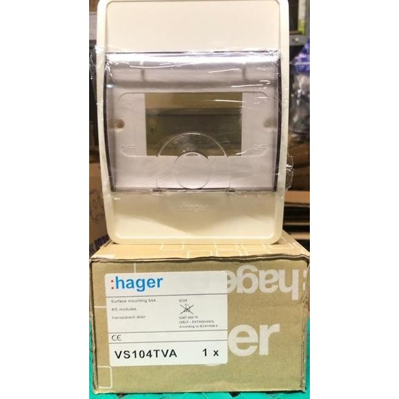 BOX MCB HAGER VS 104 TVA BOX MCB HAGER 4 GROUP OUTBOW OB