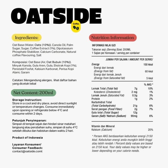 

Sale Oatside Mini Oat Milk Coffee 200Ml (12 Pcs) (Cap)