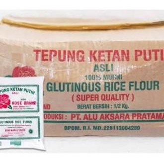 

Grosir Tepung Ketan Putih Rosebrand 500Gr Per Dus Isi 20 Sachet Ori 100%