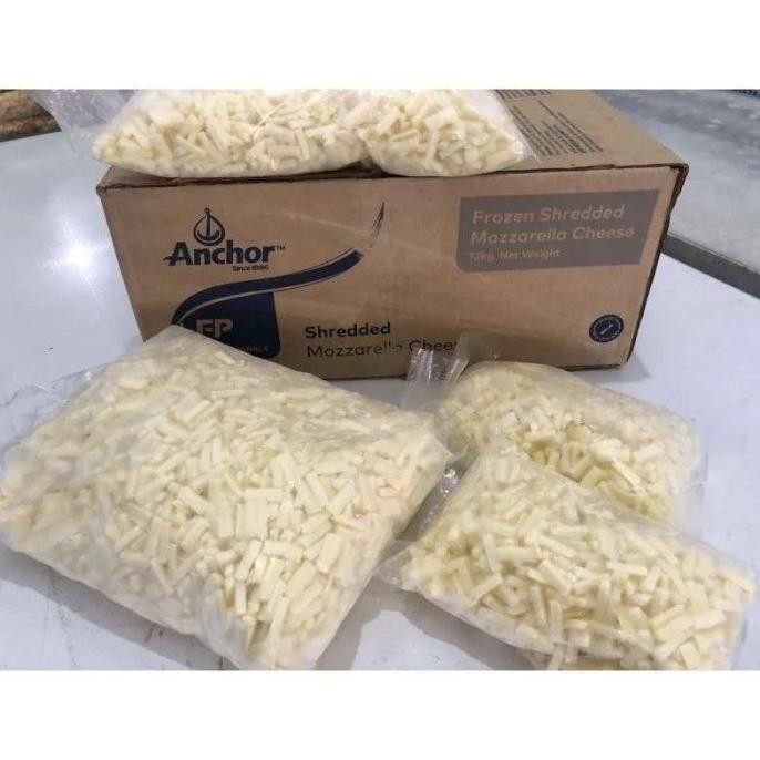 

Promo Anchor Mozzarella Cheese Ecer 1Kg Shereded/Parut Untuk Topping Atau Isian Pizza/Snack Dll