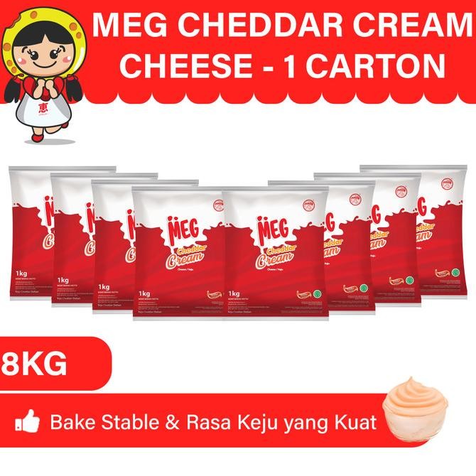 

Promo Meg Cheddar Cream Keju 1 Kg - 8Pcs (1 Karton)