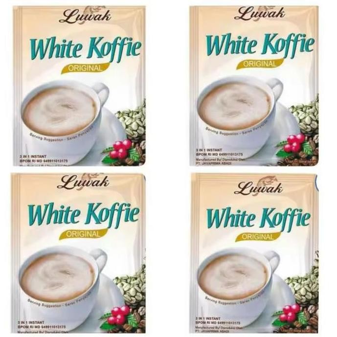 

Sale 3 Renceng Kopi Luwak White Koffie Original 3 Renceng 30 Sachet Air Coffee Gula Susu Robusta Black
