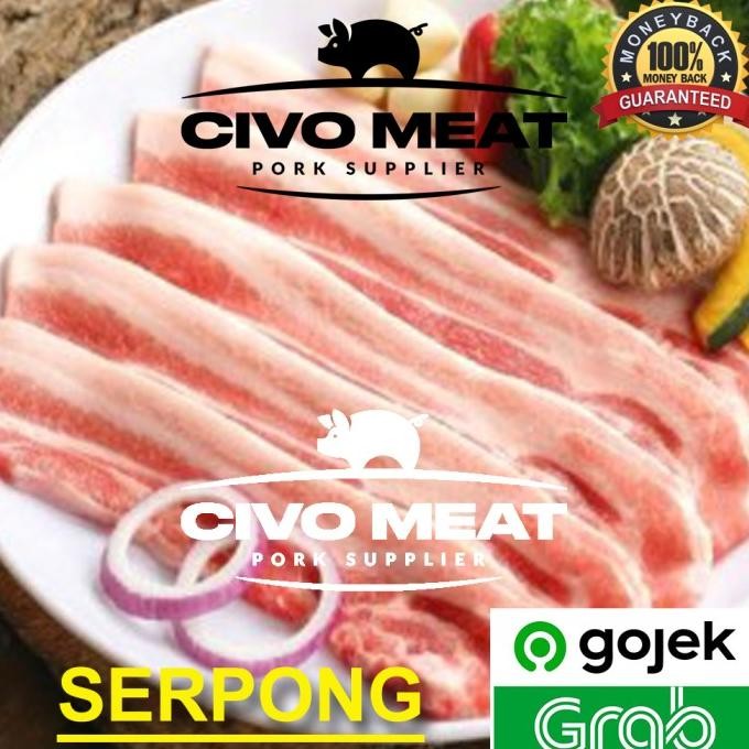 

Sale Samgyeopsal Import Samcan Pork Belly Import Slice 500Gr