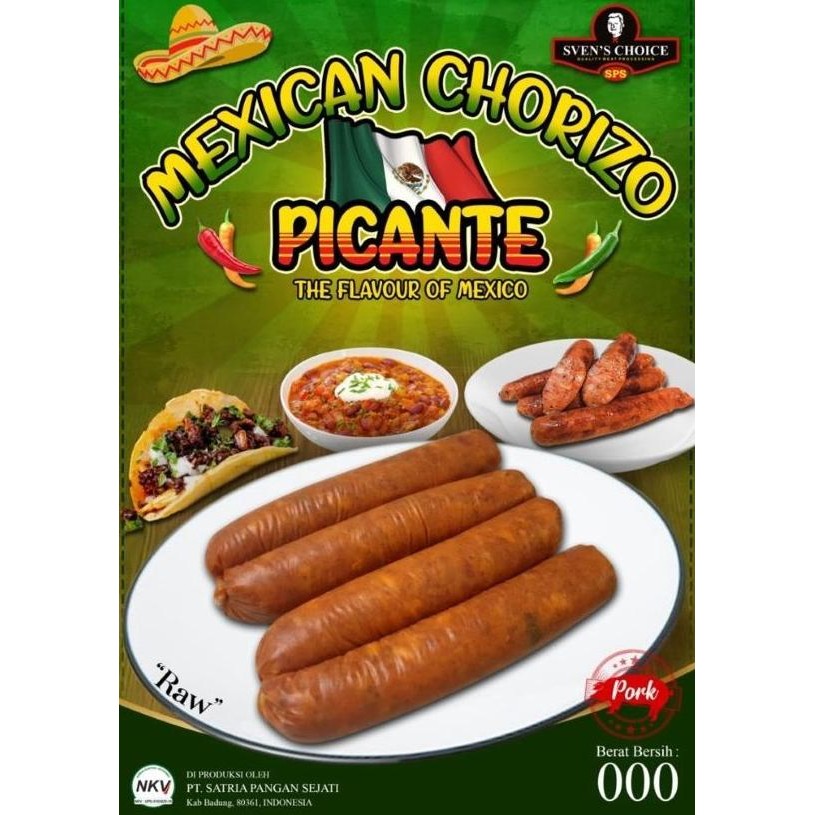 

Promo Mexican Chorizo Picante Premium Raw Pork Sausage Sven'S Choice 320Gr