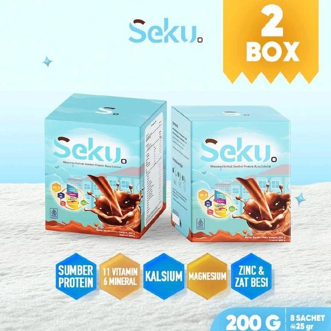 

Murah [Paket 2 Box] Seku Susu Bubuk Sumber Protein Rasa Cokelat Untuk Anak Dan Remaja - 8 Sachet (Usia 4-12 Thn)