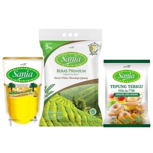 

Murah Paket Sania Minyak Goreng 1L, Tepung Terigu 1Kg, Beras Premium 5 Kg