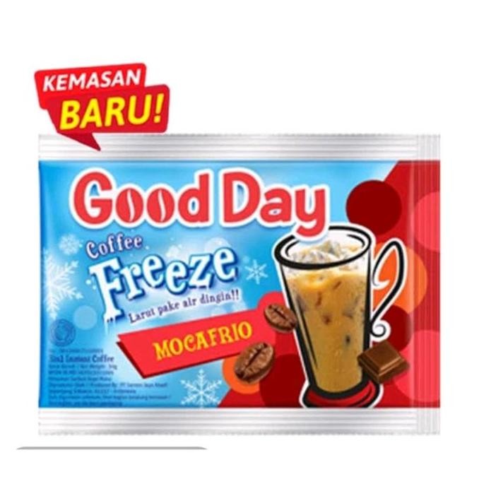 

Murah Good Day Freeze Mocafrio 1 Dus / 12 Renteng X 10 Sachet Kopi Instan Coffee Minuman Bubuk