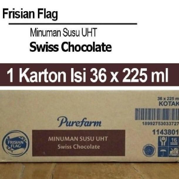 

Grosir Susu Frisian Flag Uht Swiss Chocolate / Cokelat 225 Ml - 1 Dus Isi 36 Pcs