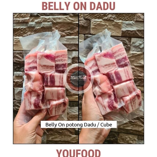 

Murah Bali Pork Belly Cut Dadu Skin On 500Gr - Daging Samcan Cut Dadu/Sate