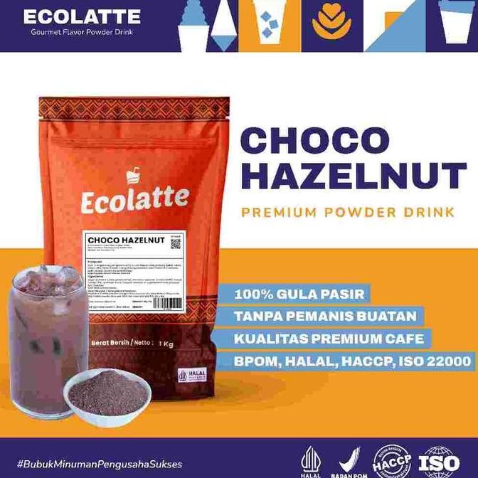

Promo Ecolatte Choco Hazelnut 1Kg Bubuk Serbuk Minuman Kacang Hazelnut Powder Drink Aneka Rasa Instan Murah Usaha Umkm Halal Bpom