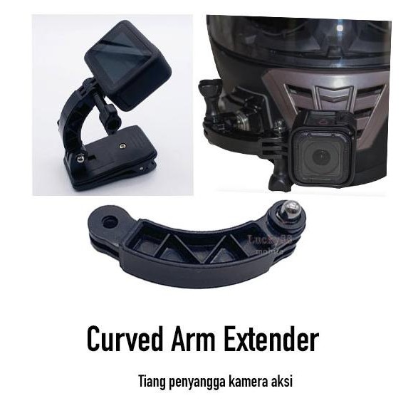 Murah Curved Arm Extender Batang Ekstensi Lentur 7.5cm Batang Tikungan  Pendek Tiang Camera Aksi Gop