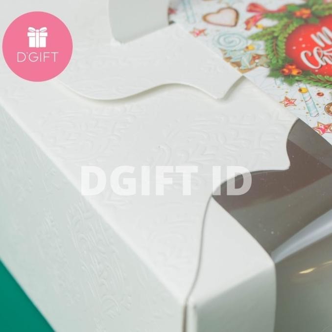 (Good) Box Kue Tart Mika Kotak Kue Mika Dus Mika Kue Transparan 22x22x10cm