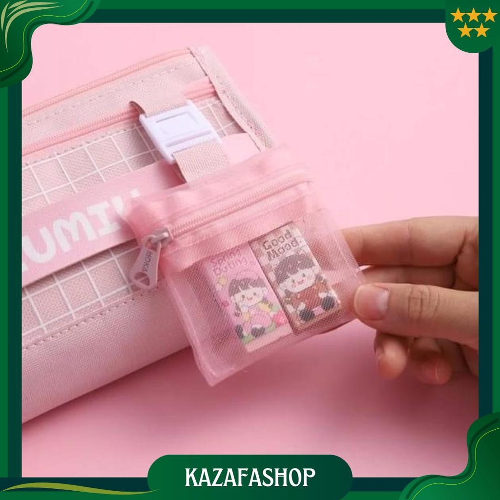 

( Zwq ) K004 Kotak Pensil Ala Korean Student Motif Kartun Lucu / Kotak Pensil Karakter Kartun Cod