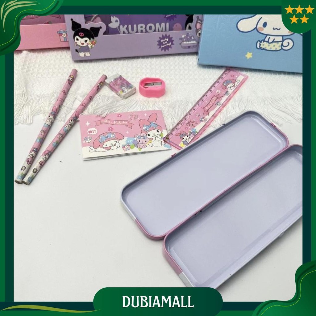 

Fivevoo Alat Tulis Anak Tk / Kotak Pensil Anak Set / Tempat Pensil Anak Perempuan Sanrio / Kotak Pensil Kuromi Squi Ori