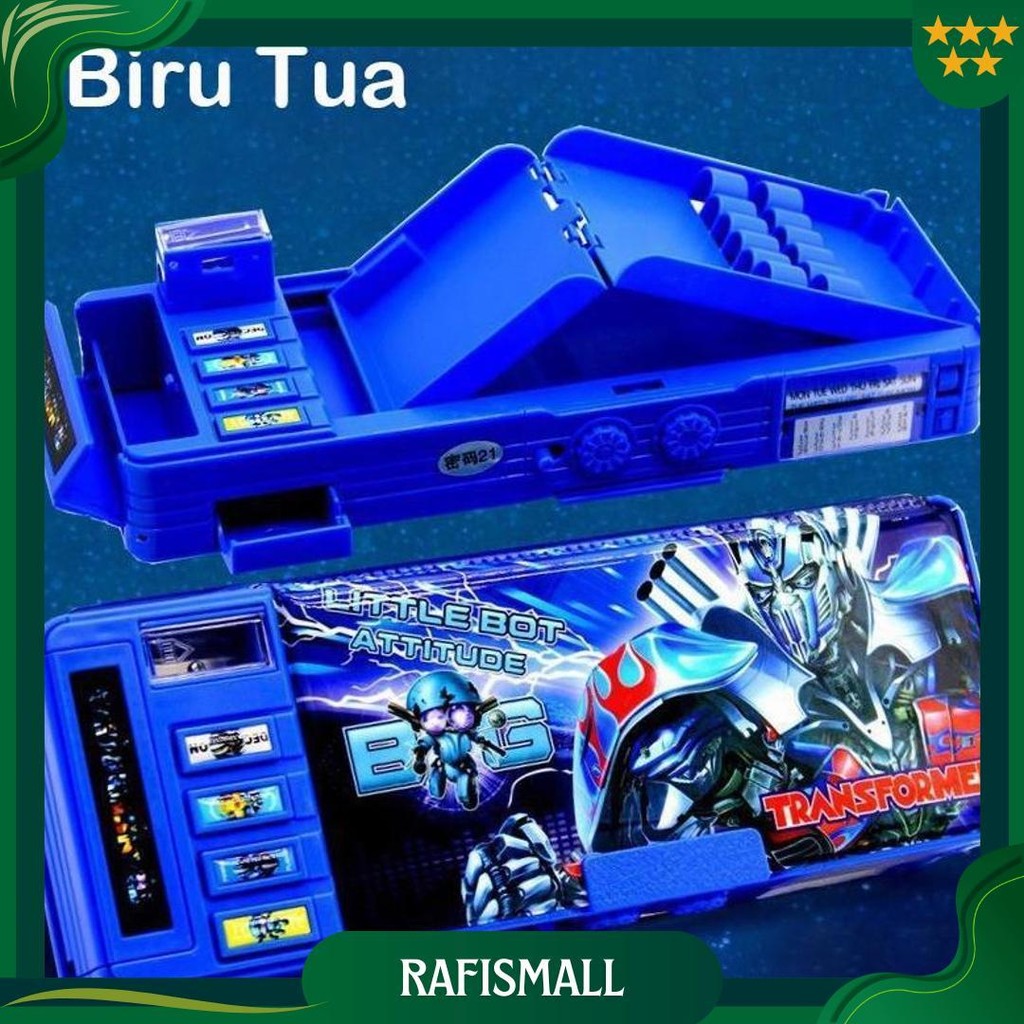 

Transformer Password Pencil Case Anak Kode Sandi Kunci Kombinasi Tombol Multifungsi Tempat Pensil Dua Sisi Tahan Air Dengan Rautan Pensil Tempat Pensil Berkapasitas Besar Best Seller