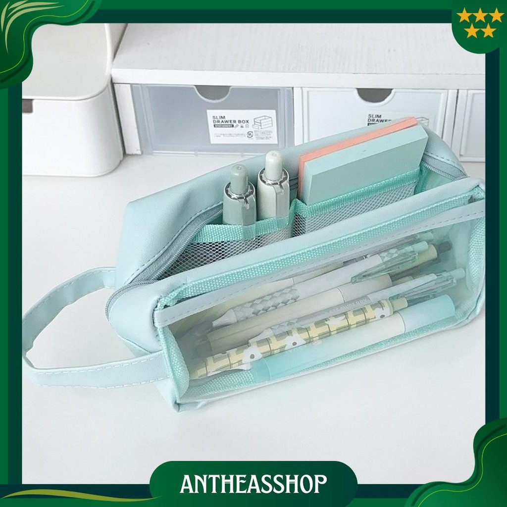 

Winzige Kotak Pensil Transparan Kapasitas Besar Tempat Pensil Aesthetic Pencil Case Large Pen Pouch Lucu Korea Stationery Organizer Tempat Pensil Anak Perempuan Berwarna-Warni Ori