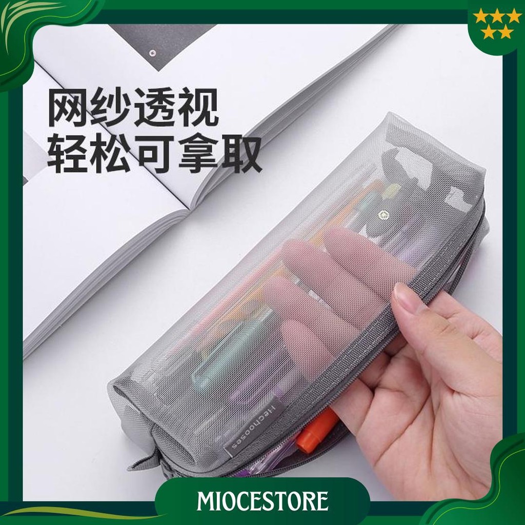 

Murmure.Id | Kotak Pensil Aesthetic / Tempat Pensil Jaring Transparan / Pouch Simple Style Pc052 Ori