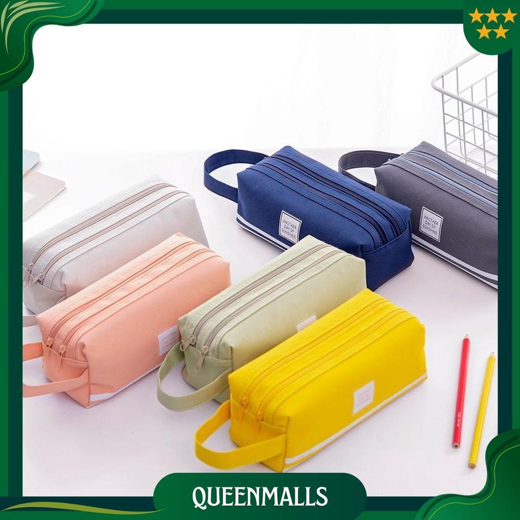 

Hc Kotak Pensil Dan Stationery Dual Zipper Dompet Pensil 2 Pouch Tempat Alat Tulis Perlengkapan Sekolah Dua Sisi Resleting Ori