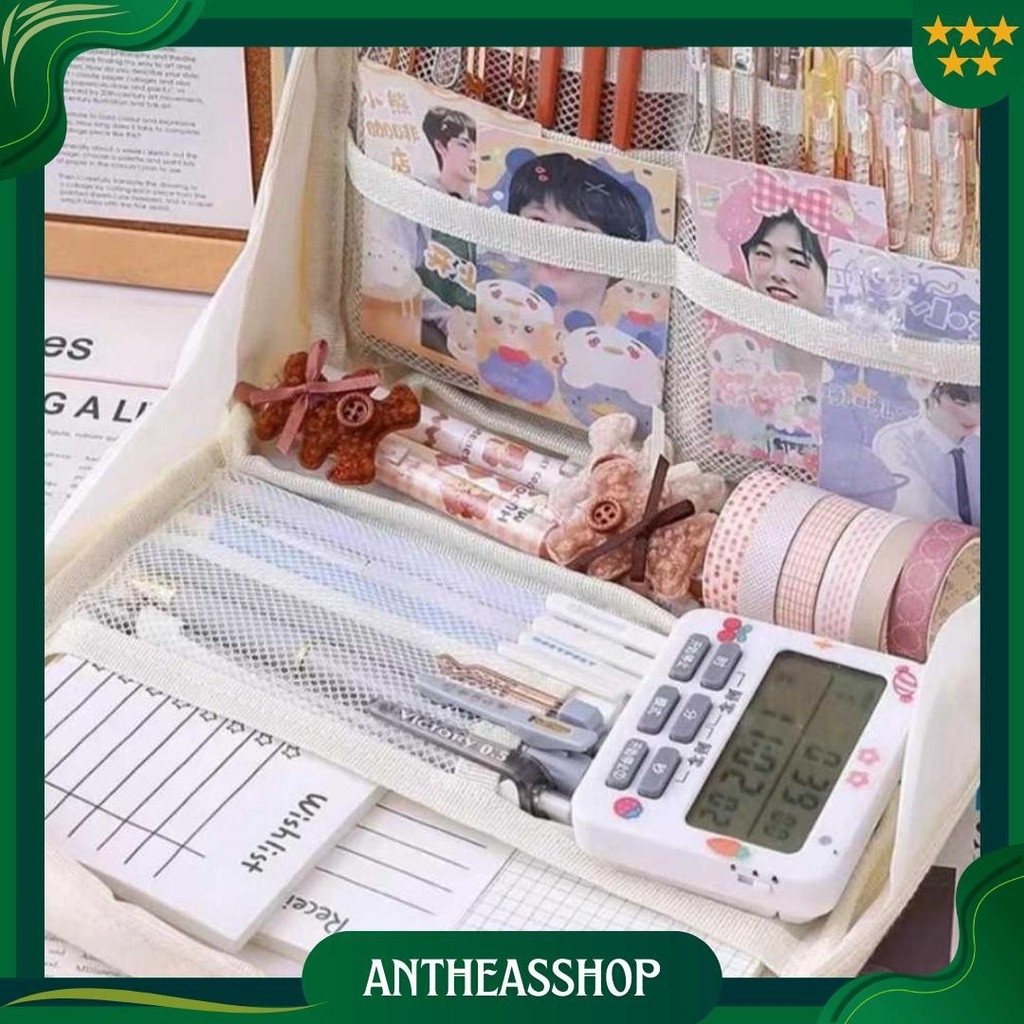 

Super Large Capacity Pencil Case Kawaii Canvas Pencil Box Pouch Organizer 8 Layer / 12 Layer Promo