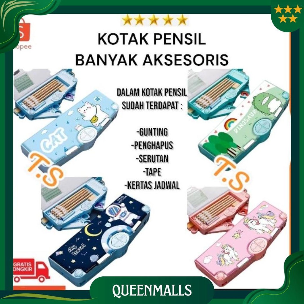 

Kotak Pensil Mekanik Aksesoris Lengkap Mempermudah Tempat Penyimpanan Serbaguna Sekolah Ori