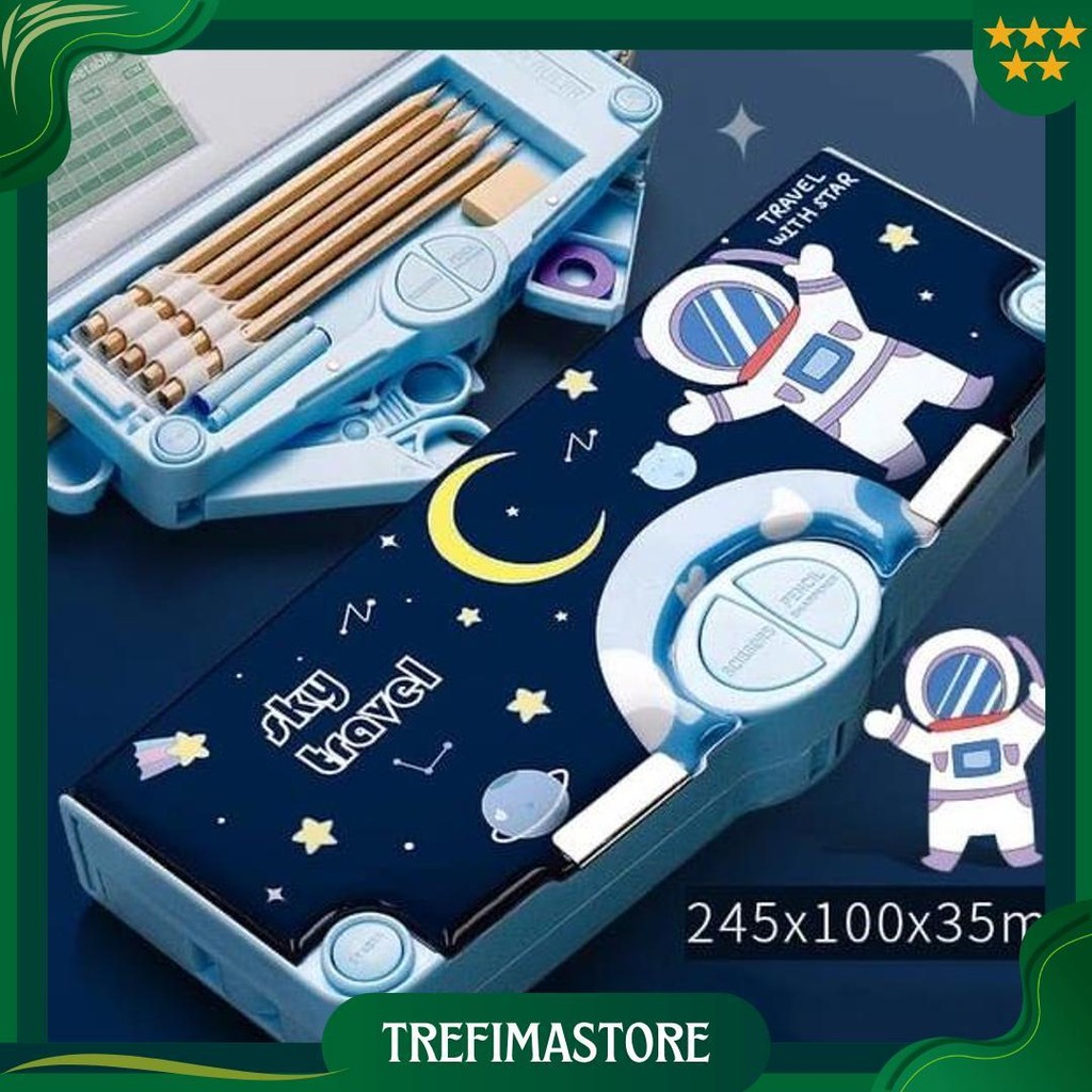 

Kotak Pensil Mekanik Serbaguna Anak Sekolah Mekanik Multifungsi Fullset Penggaris Gunting Original Cod