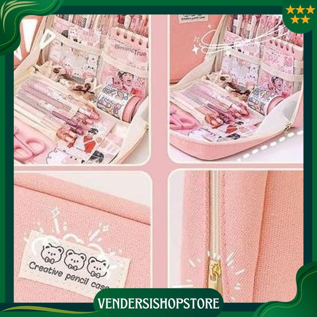 

Loooopy 12 Layer Super Large Capacity Pencil Case Kawaii Canvas Pencil Box Pen Pouch Organizer For Girls Back To School Stationery Supplies Ori
