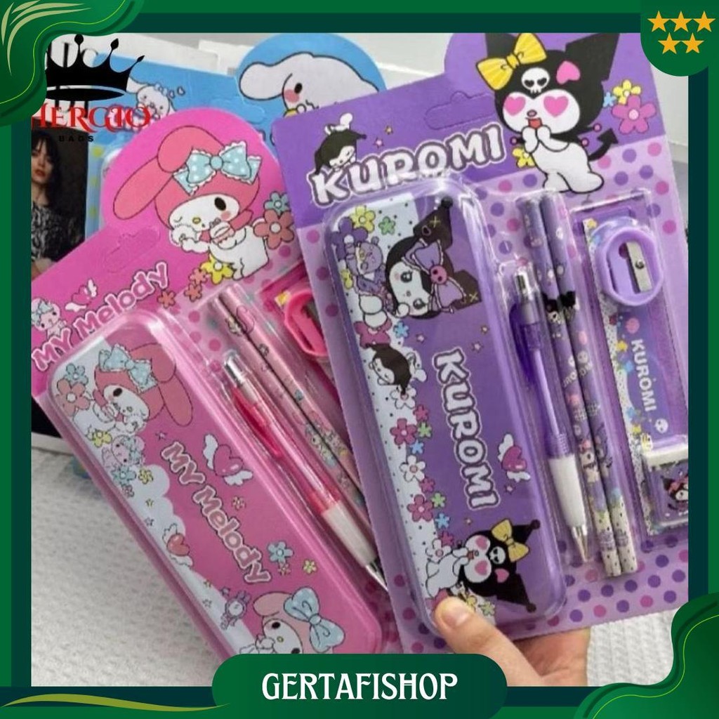 

Kotak Pensil Anak Set 7 In 1 Stationery Hadiah Anak Student Set Alat Tulis Sekolah Karakter Cewek Ori