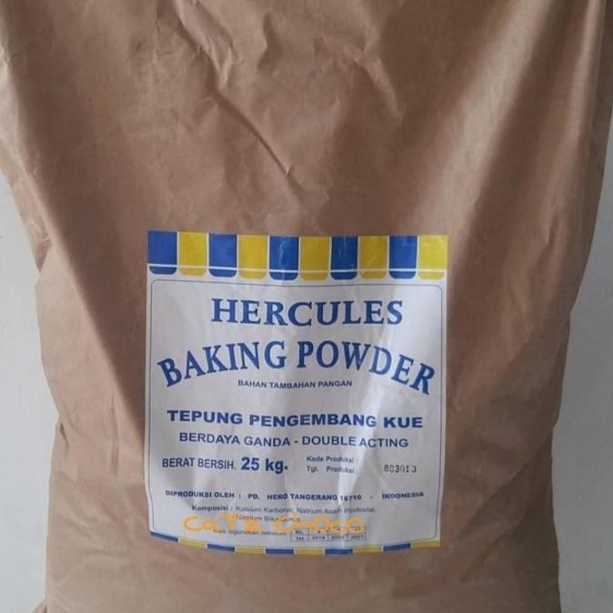 

Grosir Hercules Baking Powder Double Acting 25 Kg