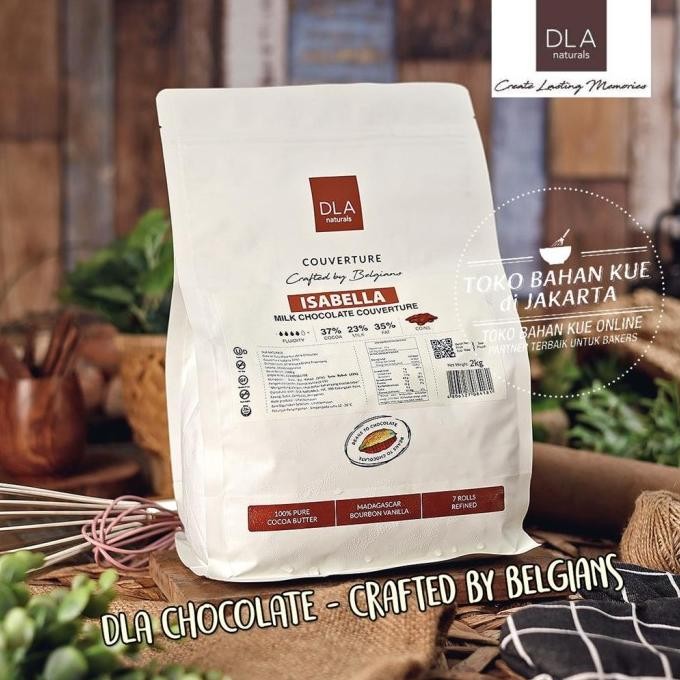 

Grosir Dla Naturals - Chocolate Milk Couverture Isabella 250Gr Coin Cokelat