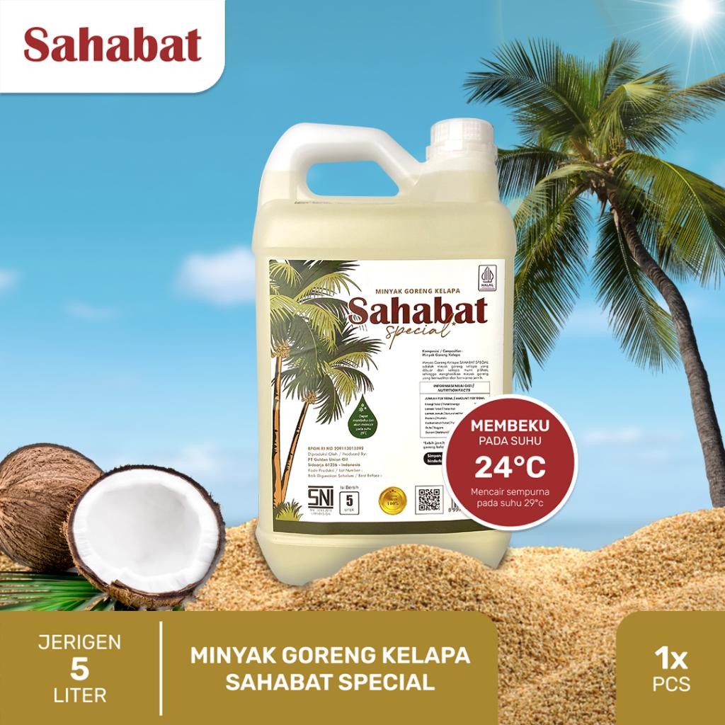 

Sahabat Special Minyak Goreng Kelapa Jerigen 5 Liter (Coconut Cooking Oil) Terbaru Best Quality Asli 100% Original