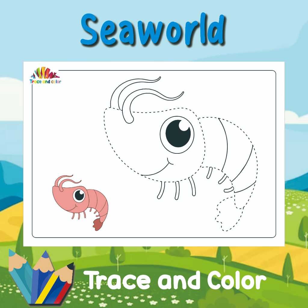 

Gratong Menggambar Mengikuti Pola / Tracing /Coloring / Kertas Mewarnai/ Kertas Gambar / Seaworld /