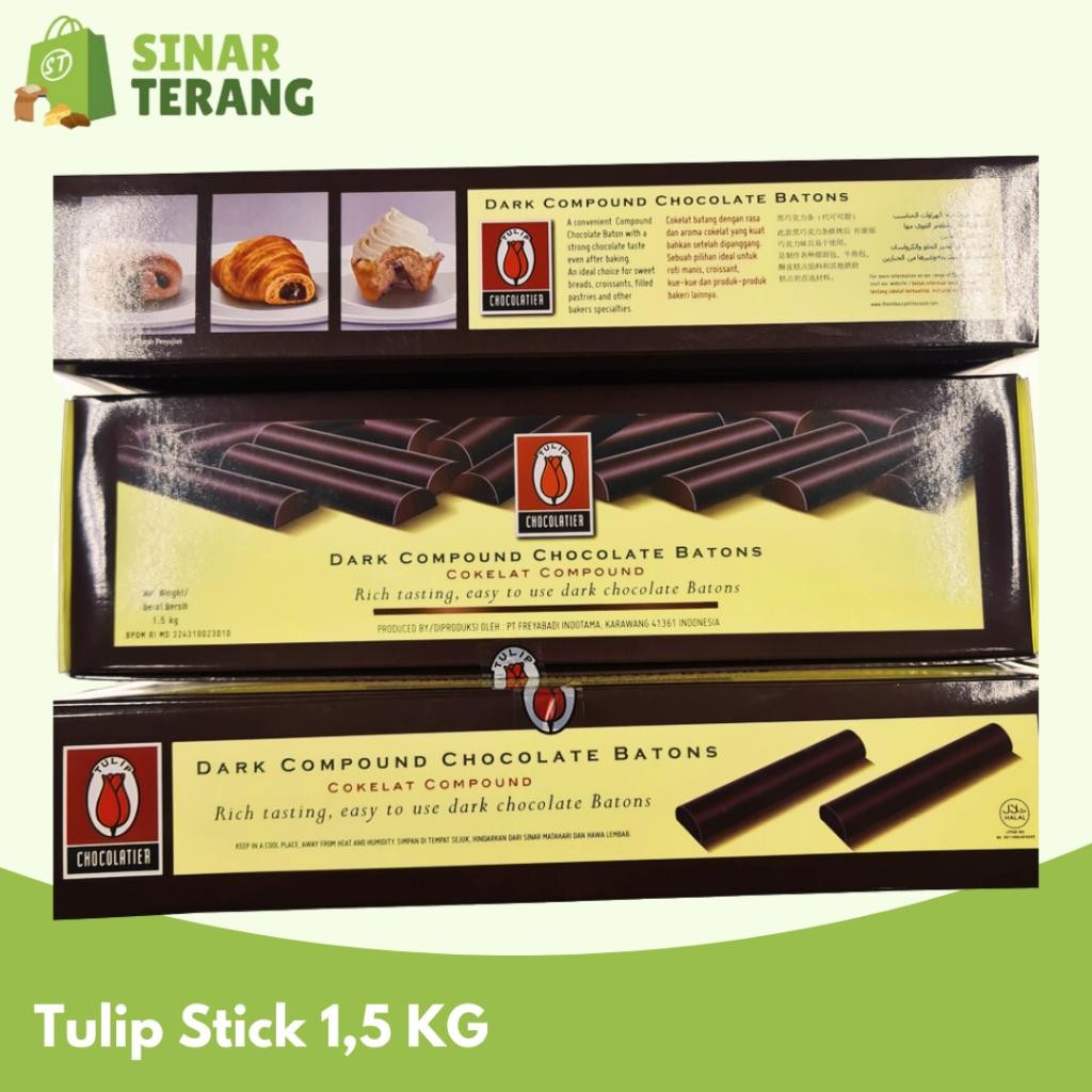 

Coklat Tulip Stik / Chocolate Stick Baton / Sticks Compound 1.5 Kg New Best Quality Asli 100% Original