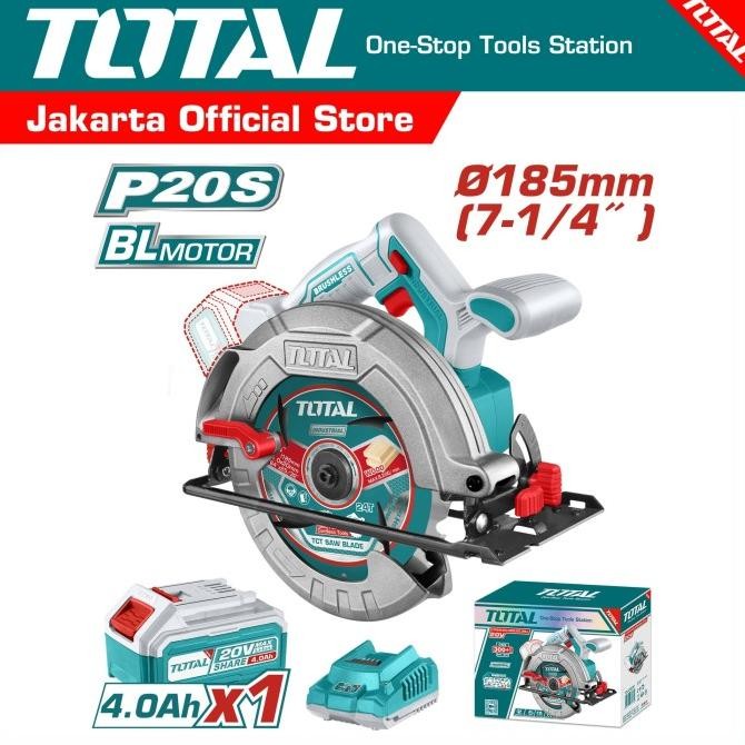 Murah Total Cordless Circular Saw Tsli18511 - Brushless Gergaji Bundar (Full Set)