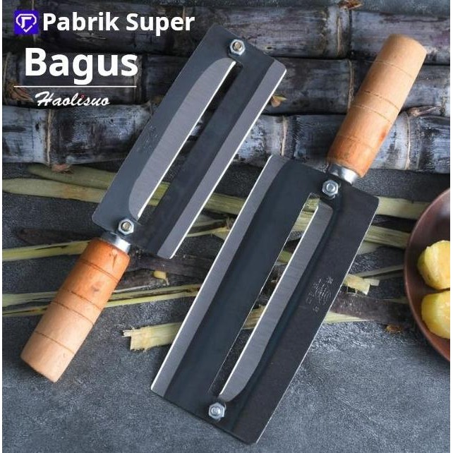 TERLARIS Pisau tebu baja karbon tinggi pisau tebu tajam besar pisau nanas tajam pengupas menebal gag