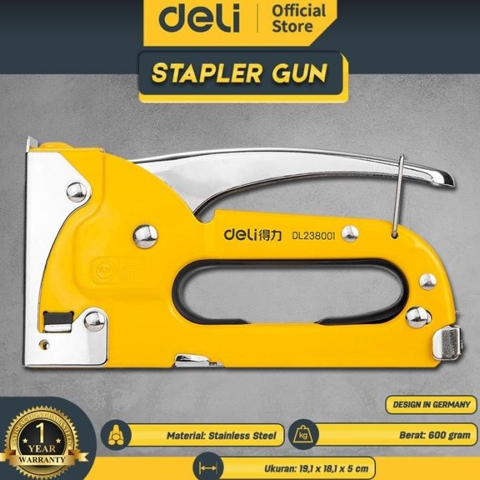 

Deli Staple Gun/ Staples Stapler Tembak 4-8mm Steel Perkakas edl238001 HARGA SPESIAL!