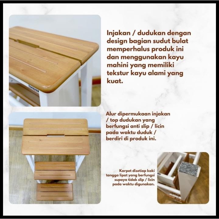 

Toraya Tangga Lipat Kayu Estetik/ Tangga Lipat/ Kursi Lipat Bangku Lipat Minimalis Sch-60 Furniture Chairs Original Best Seller