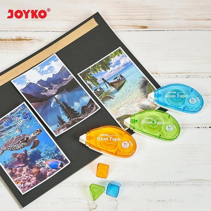 

JOYKO GLUE TAPE DOUBLE TAPE 8 METER ALAT LEM KERTAS ROLLER LUSIN BOX [12PCS] murah